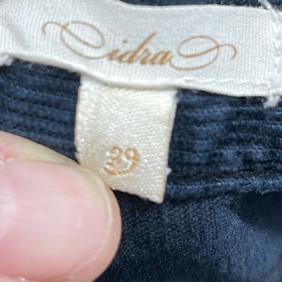 Anthropologie Idra Navy Flare Corduroy Pants - Picture 3 of 3